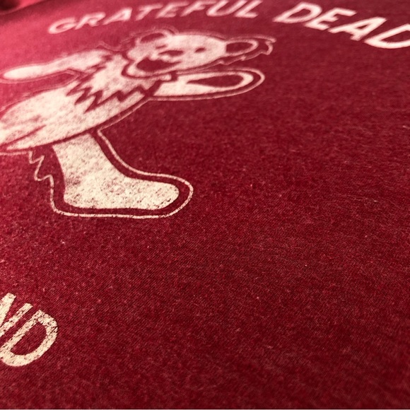 [vintage] Grateful Dead London, England 1990 Heather Red Distressed T-Shirt - Picture 11 of 12